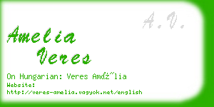 amelia veres business card